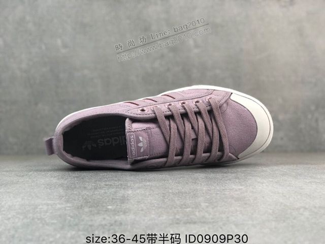Adidas鞋 新品爆款 adidas三葉草專櫃正品 滿印logo鞋底 阿迪達斯帆布鞋 EE5614 男女同款  hdx13282